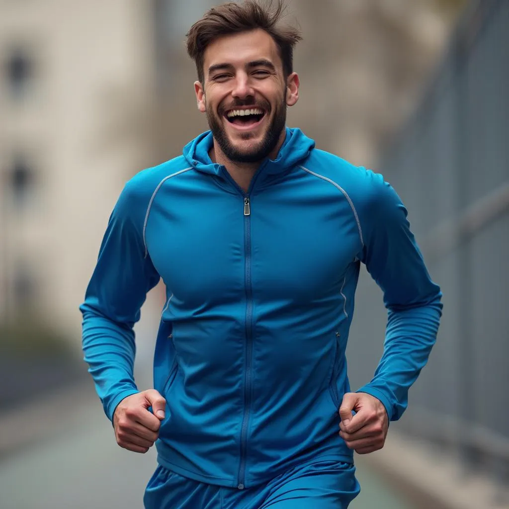 Profesionální sportovec s naší sportovní soupravou